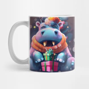 Cute Hippopotamus Drawing Mug